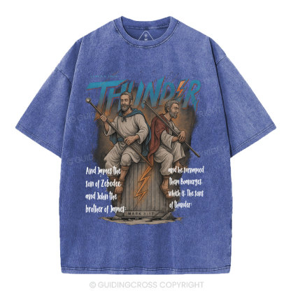 Sons Of Thunder Christian Washed T-Shirt