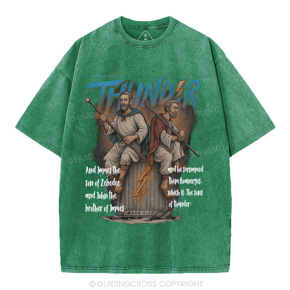 Sons Of Thunder Christian Washed T-Shirt