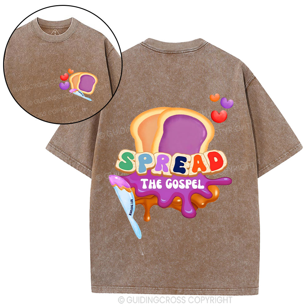 Spead The Gospel Christian washed T-Shirt