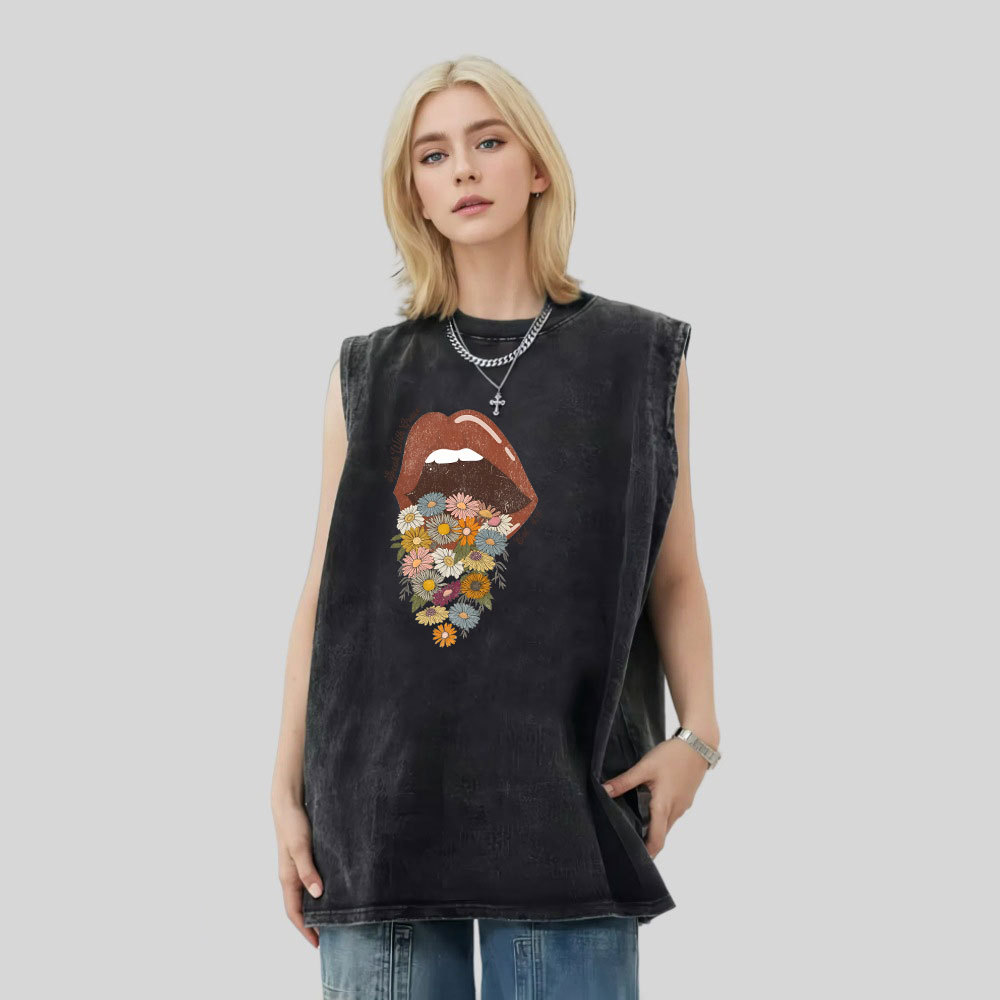 Speak With Grace Washed Sleeveless Tee