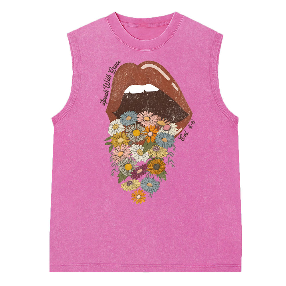 Speak With Grace Washed Sleeveless Tee
