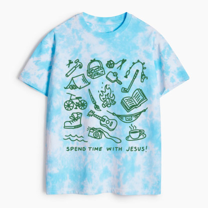 Spend Time With Jesus Christian Heavy Cotton Tie Dye T-Shirt