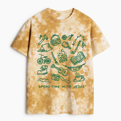 Spend Time With Jesus Christian Heavy Cotton Tie Dye T-Shirt