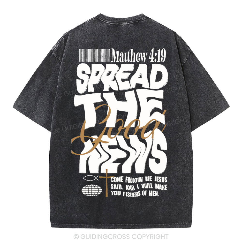 Speread THe Good News Christian Washed T-Shirt