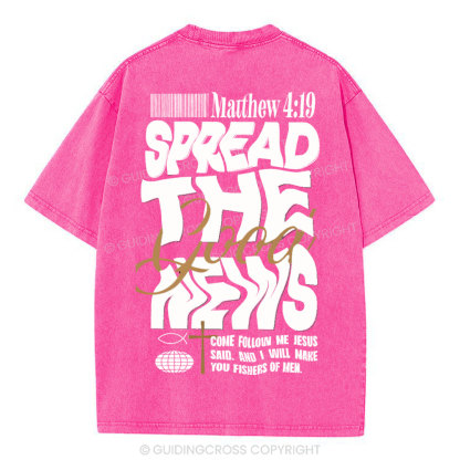 Speread THe Good News Christian Washed T-Shirt