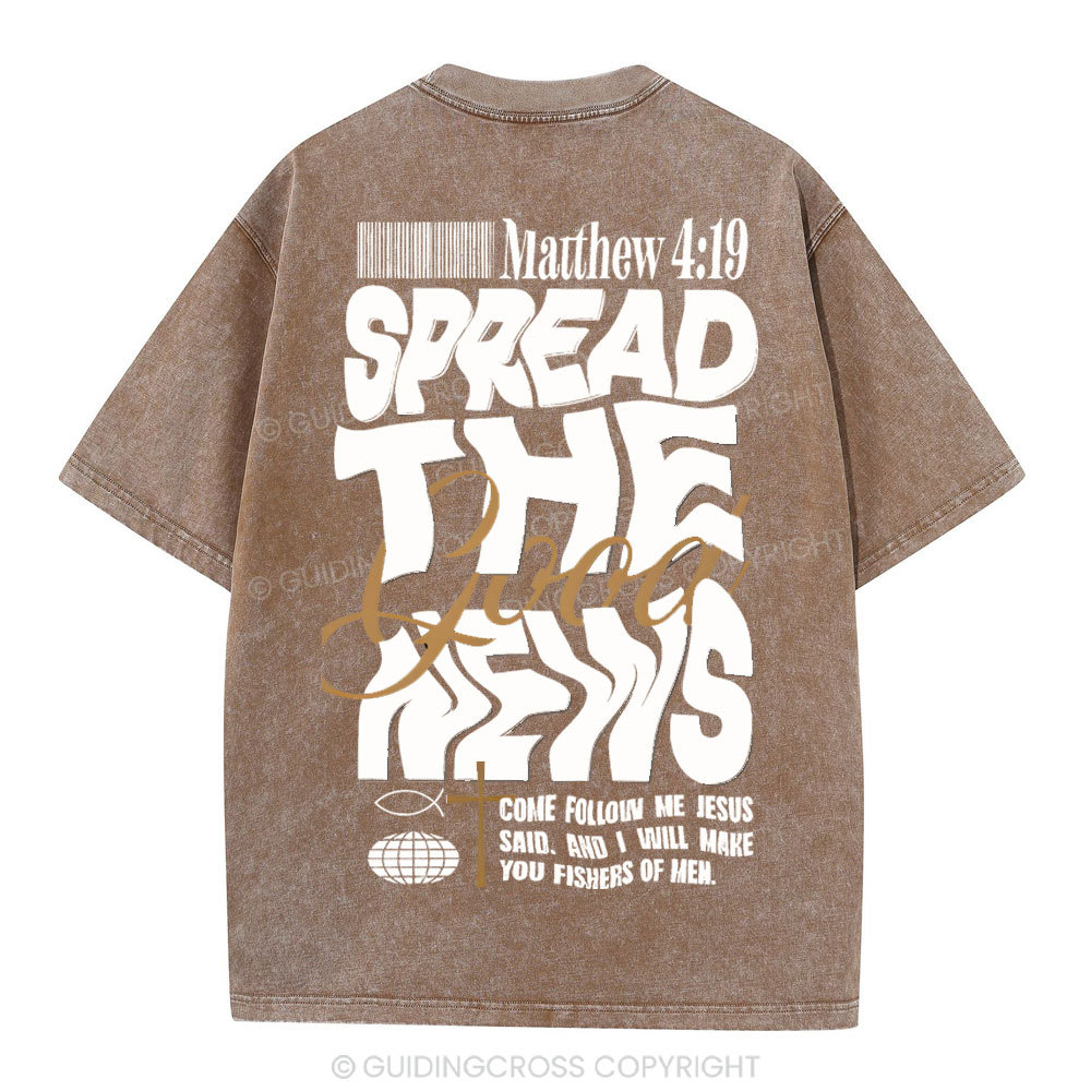 Speread THe Good News Christian Washed T-Shirt