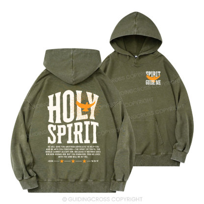 Spirit Guide Me Christian Washed Hoodie