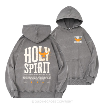  Spirit Guide Me Christian Washed Hoodie