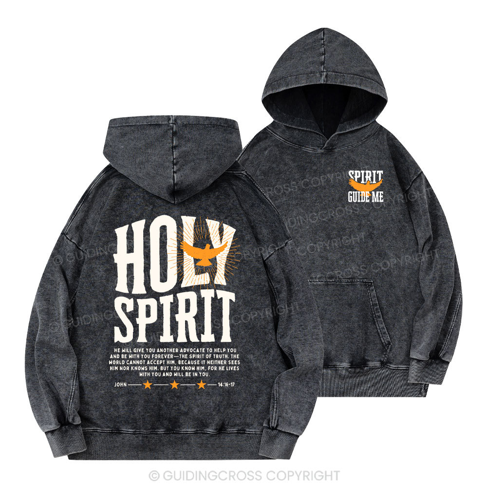  Spirit Guide Me Christian Washed Hoodie