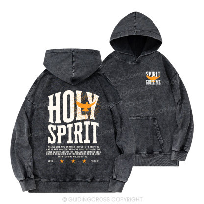  Spirit Guide Me Christian Washed Hoodie
