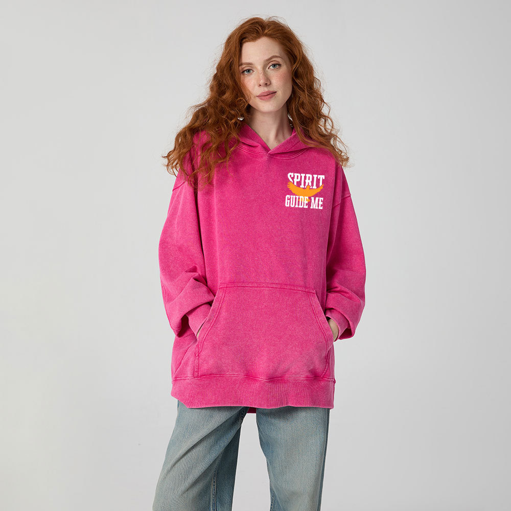  Spirit Guide Me Christian Washed Hoodie