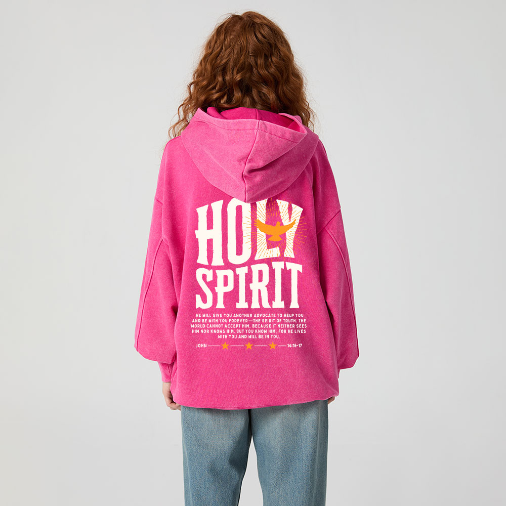  Spirit Guide Me Christian Washed Hoodie