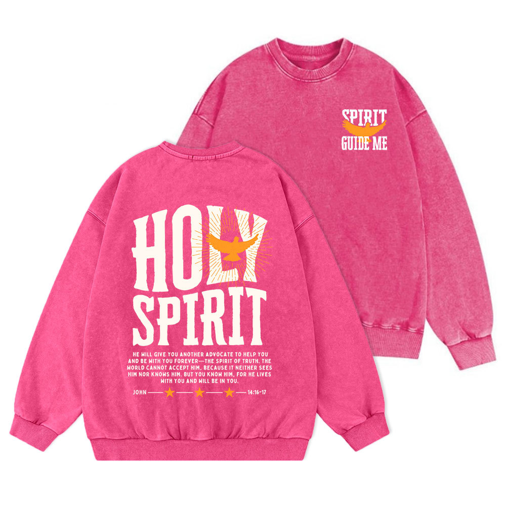 Spirit Guide Me Christian Washed Sweatshirt