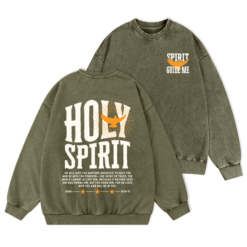 Spirit Guide Me Christian Washed Sweatshirt