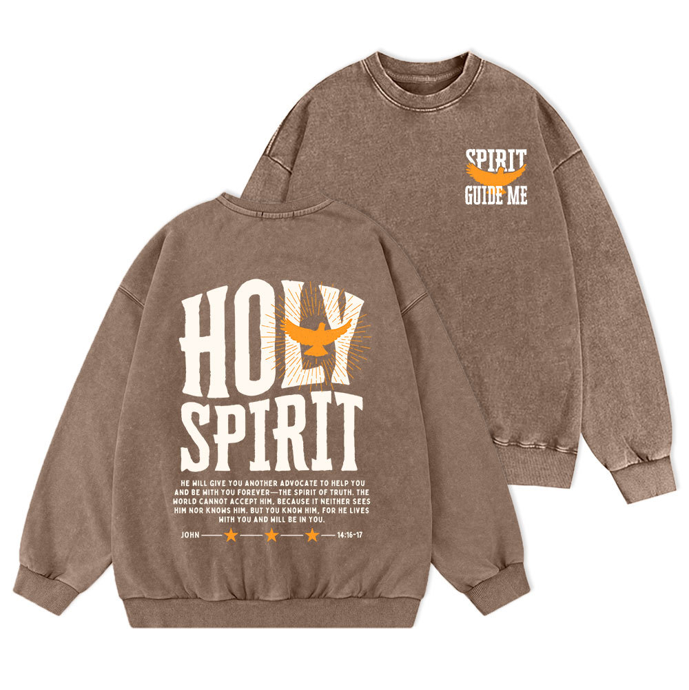 Spirit Guide Me Christian Washed Sweatshirt