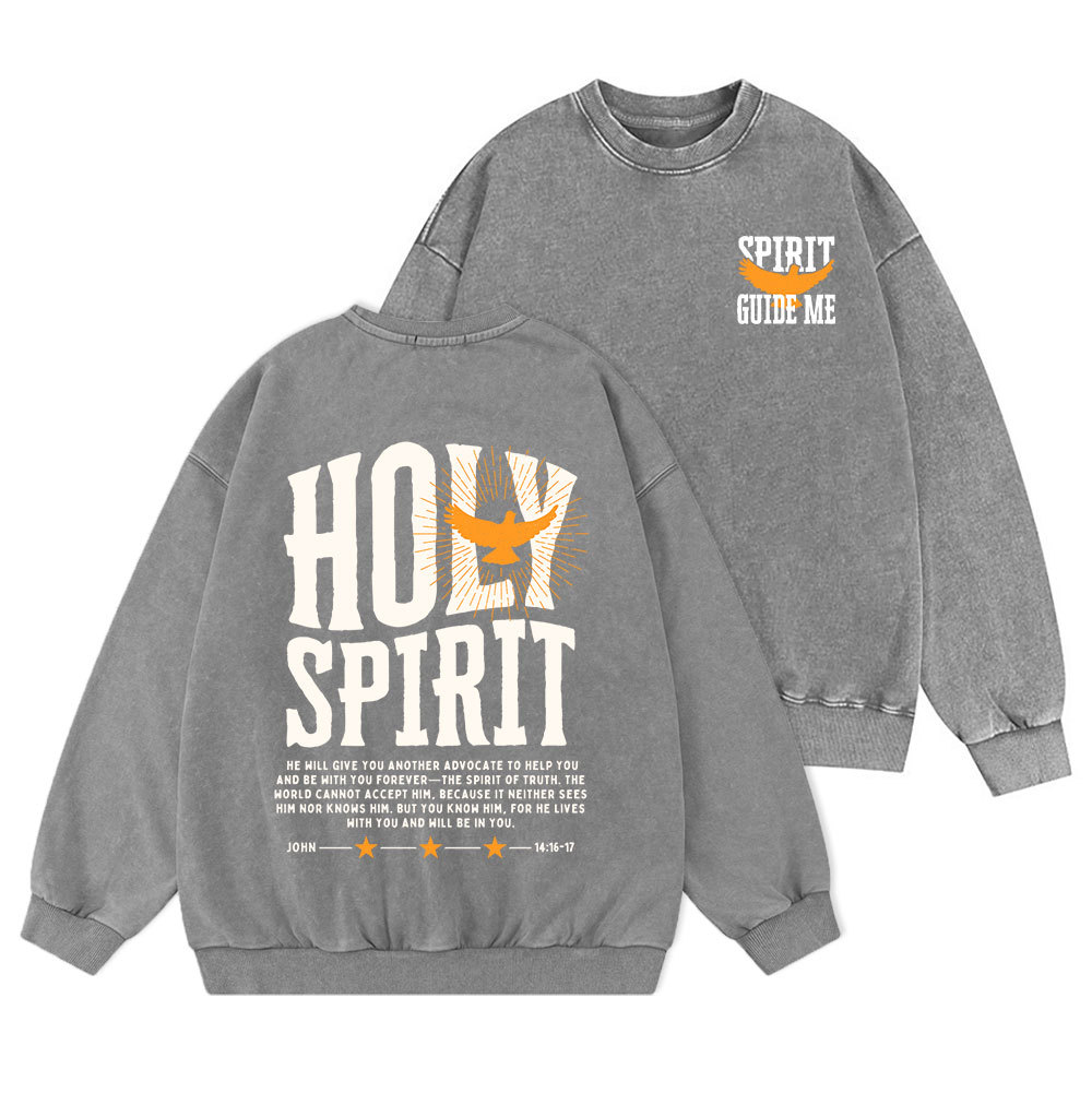 Spirit Guide Me Christian Washed Sweatshirt