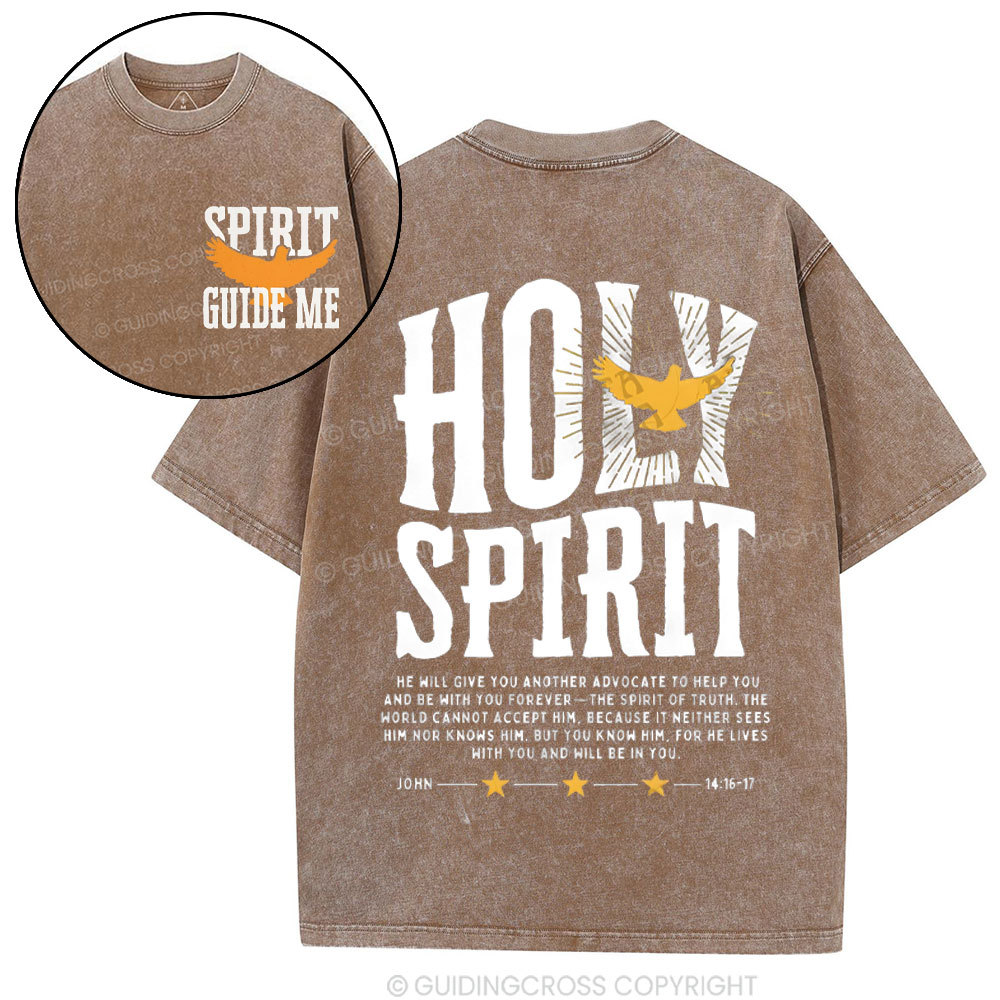 Spirit Guide Me Christian Washed T-Shirt