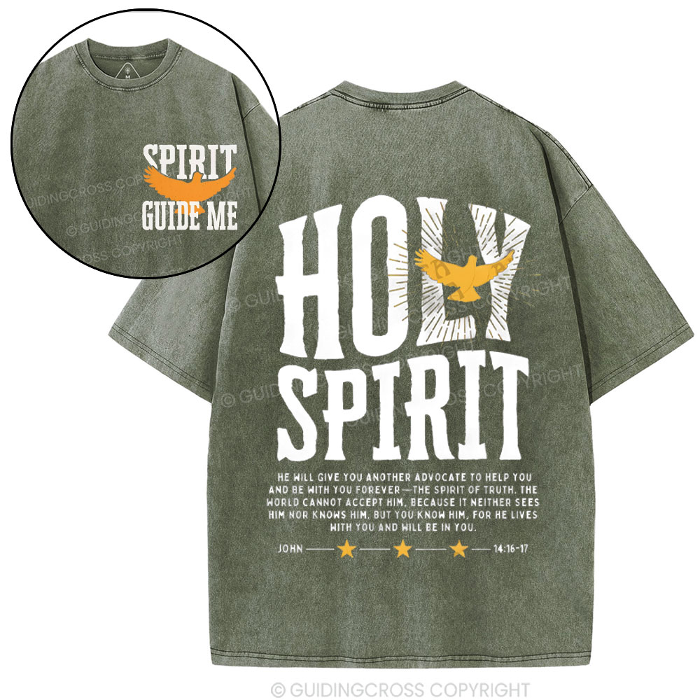 Spirit Guide Me Christian Washed T-Shirt