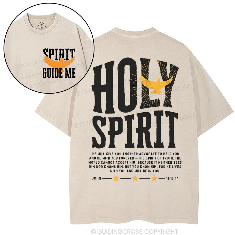 Spirit Guide Me Christian Washed T-Shirt