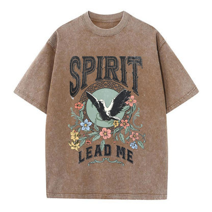 Spirit Lead Me Christian Washed T-Shirt