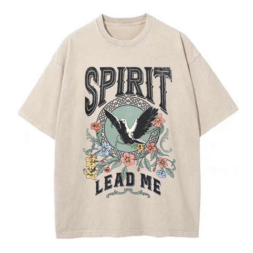 Spirit Lead Me Christian Washed T-Shirt