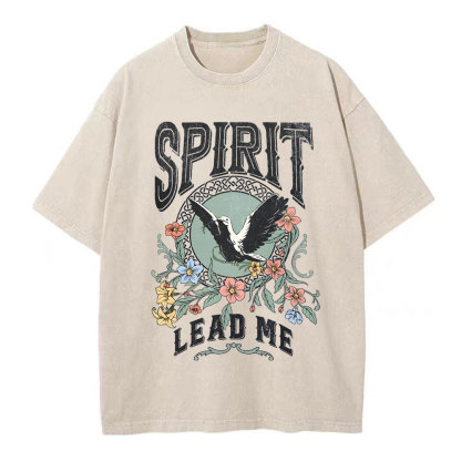 Spirit Lead Me Christian Washed T-Shirt
