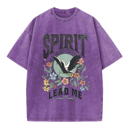 Spirit Lead Me Christian Washed T-Shirt
