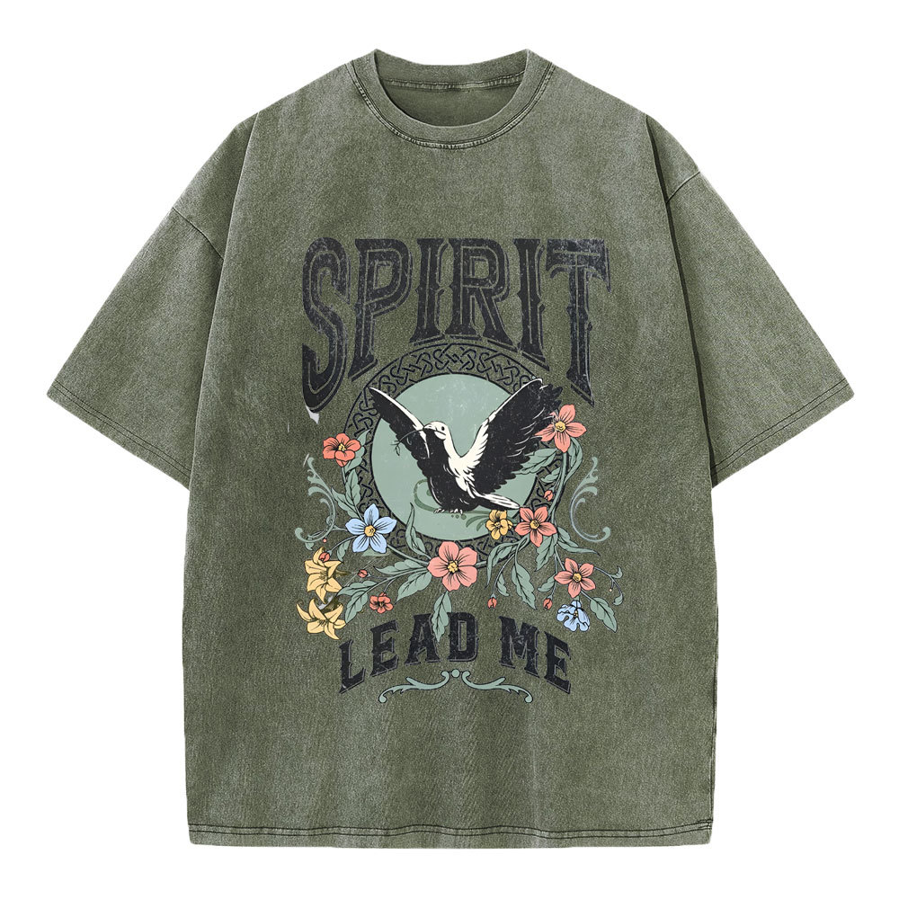 Spirit Lead Me Christian Washed T-Shirt