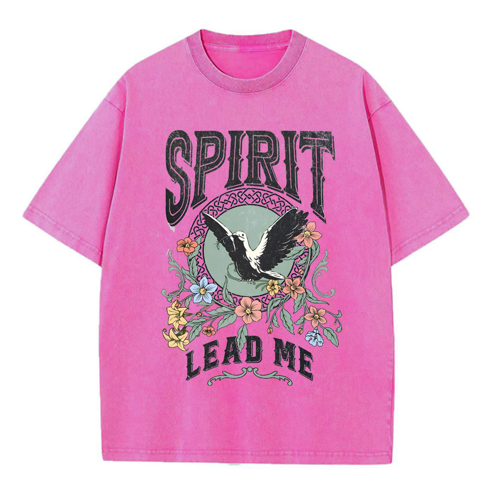 Spirit Lead Me Christian Washed T-Shirt