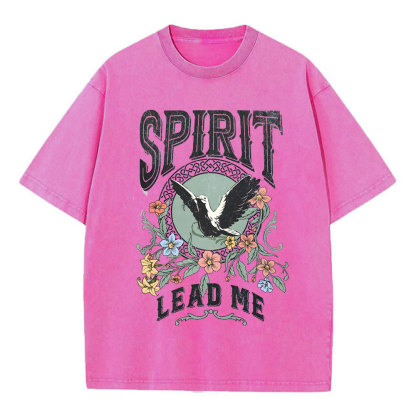 Spirit Lead Me Christian Washed T-Shirt