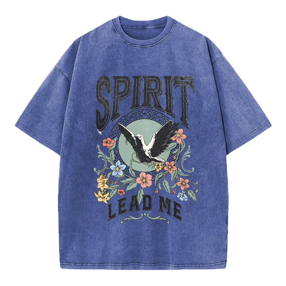 Spirit Lead Me Christian Washed T-Shirt