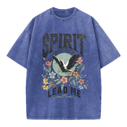 Spirit Lead Me Christian Washed T-Shirt