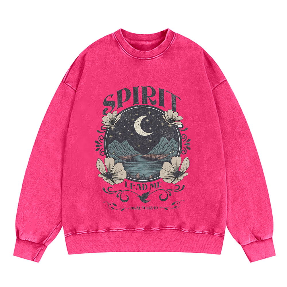 Spirit Lead Me Christian Washed Sweatshirt