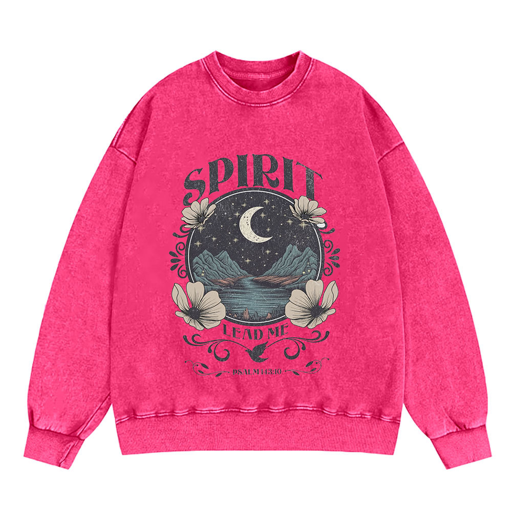 Spirit Lead Me Christian Washed Sweatshirt