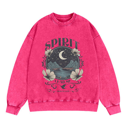 Spirit Lead Me Christian Washed Sweatshirt