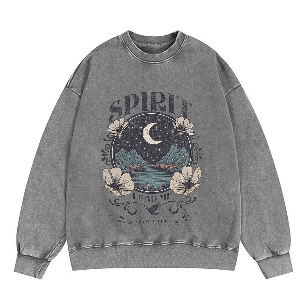 Spirit Lead Me Christian Washed Sweatshirt