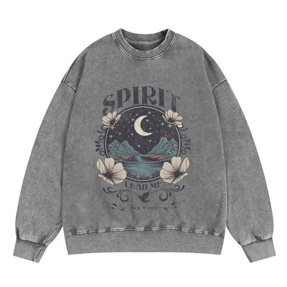 Spirit Lead Me Christian Washed Sweatshirt