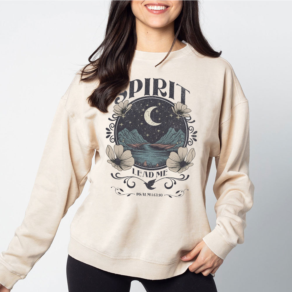 Spirit Lead Me Christian Washed Sweatshirt