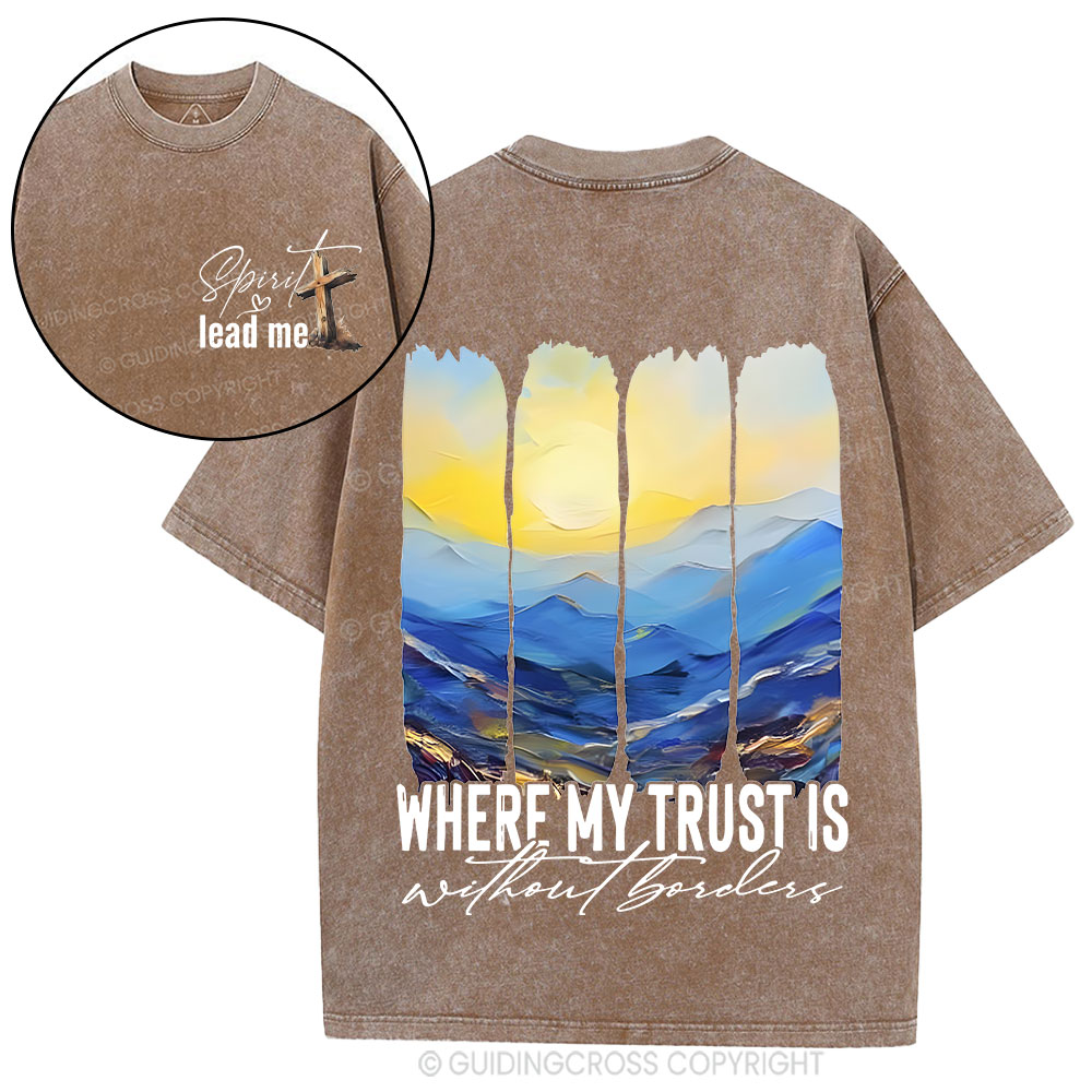 Spirit Lead Me Christian Washed T-Shirt