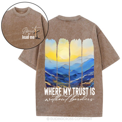 Spirit Lead Me Christian Washed T-Shirt
