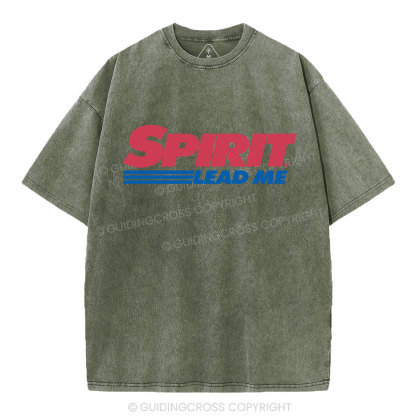 Spirit Lead Me Christian Washed T-Shirt