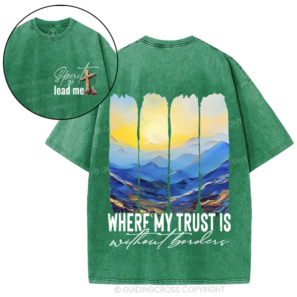 Spirit Lead Me Christian Washed T-Shirt