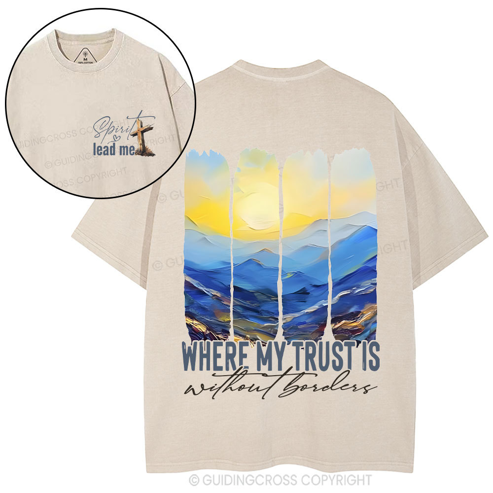 Spirit Lead Me Christian Washed T-Shirt