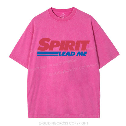 Spirit Lead Me Christian Washed T-Shirt