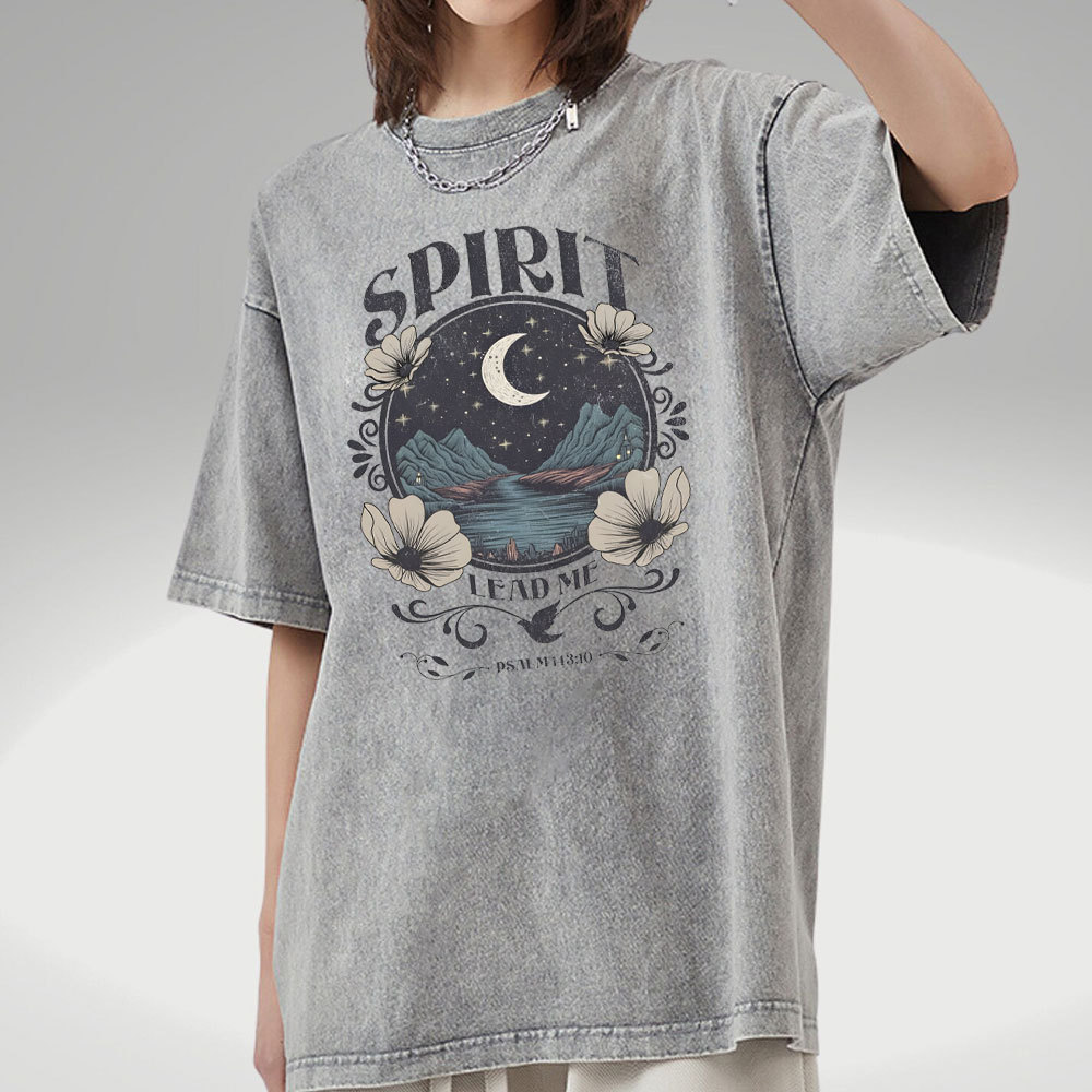 Spirit Lead Me Christian Washed T-Shirt