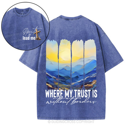 Spirit Lead Me Christian Washed T-Shirt