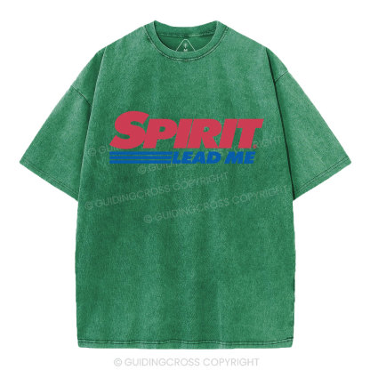 Spirit Lead Me Christian Washed T-Shirt