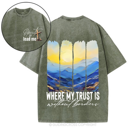 Spirit Lead Me Christian Washed T-Shirt