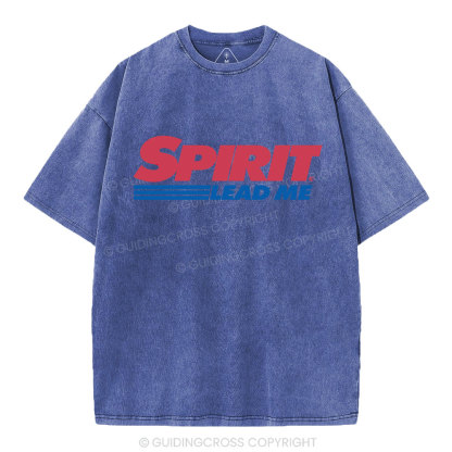 Spirit Lead Me Christian Washed T-Shirt