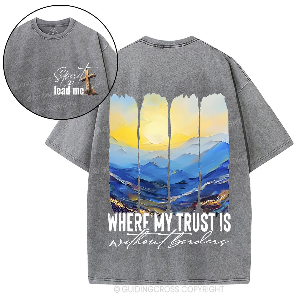 Spirit Lead Me Christian Washed T-Shirt